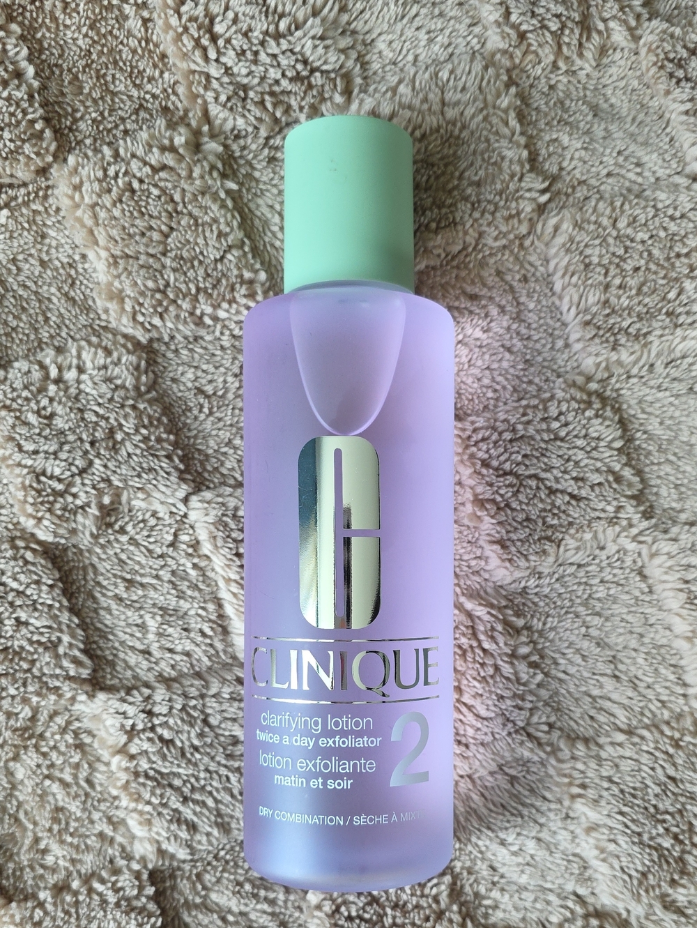 Clinique Clarifying Lotion 2 - Lavender Bottle with Mint Green Cap